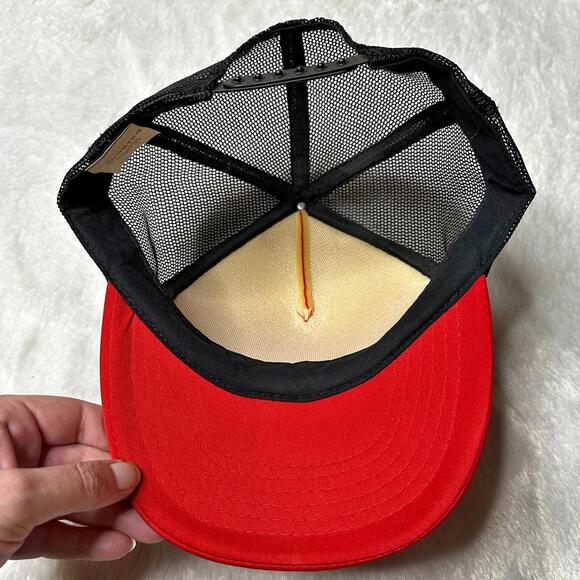 Vintage Sportco Zollner Red Mesh Trucker Hat Snapback Unisex OS - Picture 7 of 8